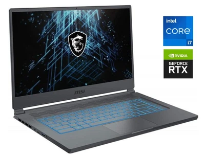 Игровой ноутбук Б-класс MSI Stealth 15M A11UEKV / 15.6" (1920x1080) IPS / Intel Core i7-11375H (4 (8) ядра по 3.0 - 5.0 GHz) / 16 GB DDR4 / 512 GB SSD NVMe / nVidia GeForce RTX 3060, 6 GB GDDR6, 192-bit / WebCam б/у