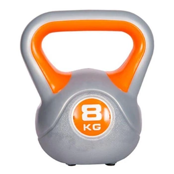 Гиря LiveUp PLASTIC KETTEL BELL 8 кг Grey/Orange