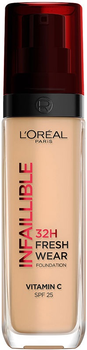 Podkład matujący L'Oreal Paris Infallible 32H Fresh Wear długotrwały 220 Sable 30 ml (3600523614479)