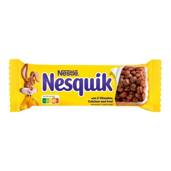 Злаковый батончик Nesquik из какао с витаминами и минеральными веществами 25 г. (3387390325744)