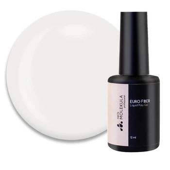 Гель моделюючий для нігтів Nails Molekula Euro Fiber Gel Pale Milk молочний 12 мл (8479350749013)