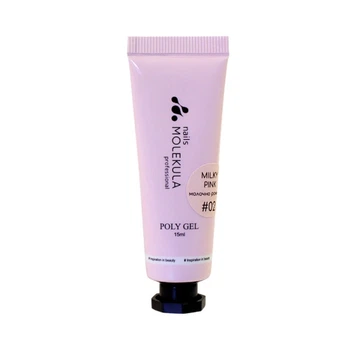 Полигель Nails Molekula Poly Gel 02 Milky Pink молочно-розовый 15 мл (012018011053)