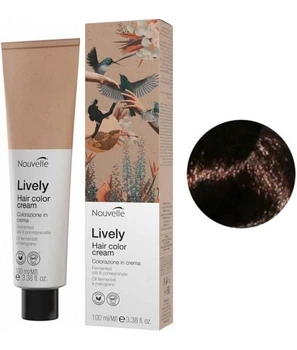Краска без аммиака Nouvelle Lively Hair Color 4.7 Коричневый каштан 100 мл