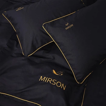 Комплект постільної білизни MirSon Ranforce Elite Corner 16-9000 "Black Stone" 200х220 см (2200008401351)