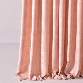 Ткань портьерная однотонная Фонлук Leopar Soft, 285 см, 280 гр/м2, шторная ткань, ткань для штор, шторы, портьеры, гардины, ткань гардинная V-12724 св.рожевий м.п.