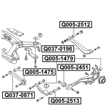 Сайлентблок задней поперечной тяги Q-FIX Q005-1475 SUBARU 20250-AE060