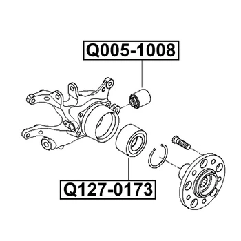 Сайлентблок задней цапфы Q-FIX Q005-1008 HYUNDAI/KIA 55215-2S200