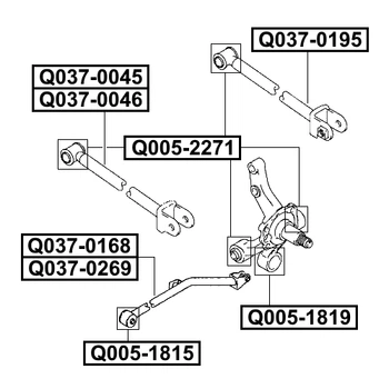 Сайлентблок задней цапфы Q-FIX Q005-1819 SUZUKI 46110-54G70