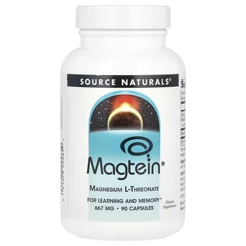 Мінерали Source Naturals Магній L-треонат Magtein Magnesium L-Threonate 90 капсул