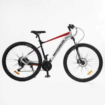 Велосипед спортивний 29" Corso Magnus MG-112 Shimano 21" 27 швидкостей Біло-червоний (171395)