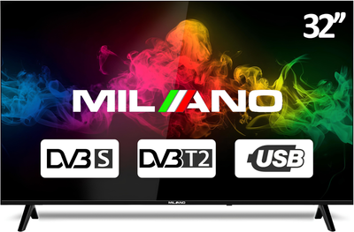 Телевизор Milano 32HDT2N24 безрамочный (Т2, матрица IPS)