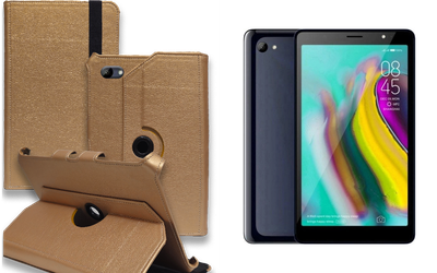 Чехол Spinner360 для планшета Tecno Tab 7 P704a, цвет Gold