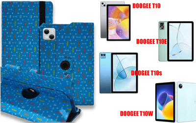 Чехол Spinner360 для планшета DOOGEE T10, T10E, T10s, T10W, цвет Feshn Blue