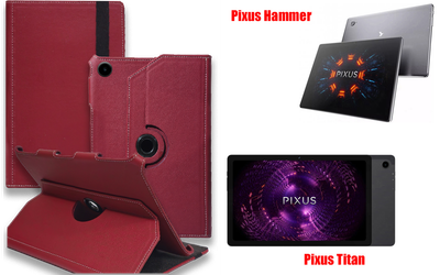 Чехол Spinner360 для планшета Pixus Hammer, Pixus Titan, цвет Bordo