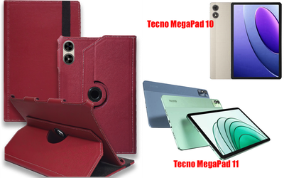Чехол Spinner360 для планшета Tecno MegaPad 10, MegaPad 11, цвет Bordo