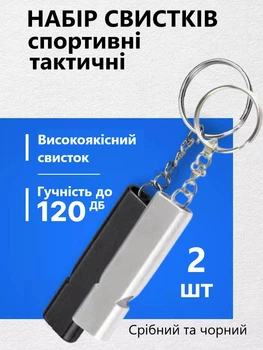 Набір Свисток Sport спортивний суддівський, тактичний, аварійний для надзвичайних ситуацій 2шт