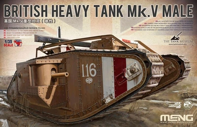 Збірна модель 1/35 Британський танк Mk.V Male Meng TS-020