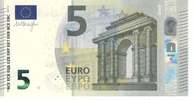 Банкнота Греція 5 євро 2013 YA Y001 UNC