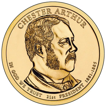 Монета США 1 доллар 2012 D «21-й Президент Честер Артур» UNC (KM#524)