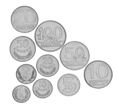 Набор монет Польша набор из 10 монет 1981-1990 AU-UNC 10, 20, 50 грош, 1, 2, 5, 10, 20, 50, 100 злотых
