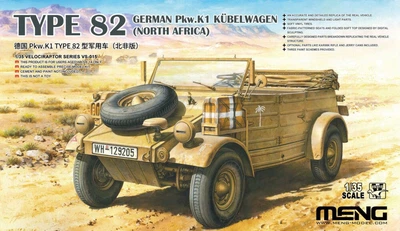 Збірна модель 1/35 Німецький автомобіль Pkw.K1 Kubelwagen Type 82 (Північна Африка) Meng VS-015