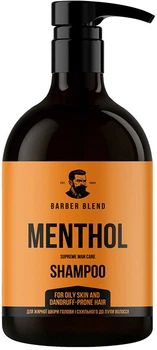 Шампунь Barber Blend Menthol для жирной кожи головы и склонных к перхоти волос 500 мл (4823109703230)