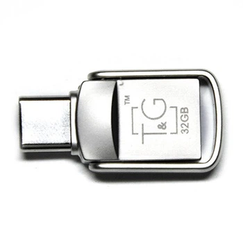 Флеш-накопитель USB3.0 32GB Type-C T&G 104 Metal Series Silver (TG104TC-32G3)