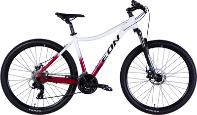 Велосипед Leon XC LADY 105 AM DD CS AL 27.5" 18" 2025 Білий з малиновим (OPS-LN-27,5-004)