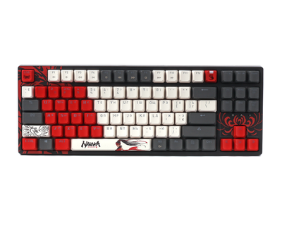 Механическая игровая клавиатура Bloody S87 (Naraka), красные свитчи, USB, RGB расная подсветка, BLMS Red Plus Switch