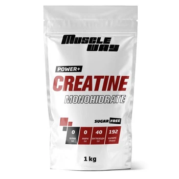 Креатин моногидрат Muscle Way Creatine Monohіdrate POWER+ 99,9% порошковый на 200 порций 1 кг Без вкуса (14-125-cre-mw-rs1)