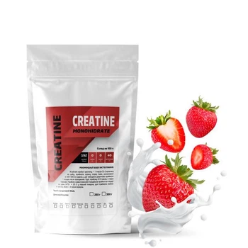 Креатин моногидрат Creatine Monohidrate 99,7% порошковый на 60 порций 300 г Клубника (14-125-Cre-p300)