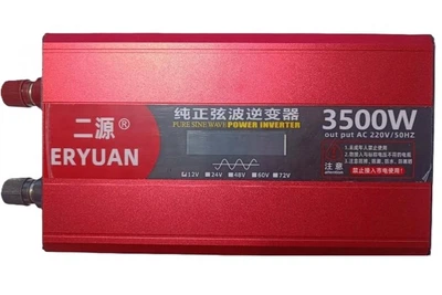 Преобразователь напряжения Z1B 12 В 220 В 3500 Вт чистый синус LCD дисплей Красный (127-14-15376)
