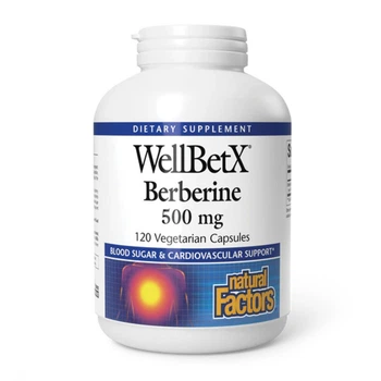 Берберін Natural Factors WellBetX Berberine 500mg 120 капсул