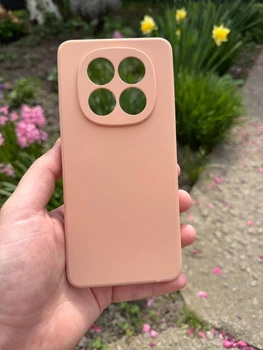Силиконовый чехол Soft Touch для Xiaomi Poco X7 5G Персиковый