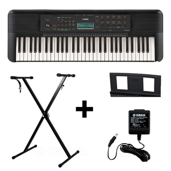 Синтезатор Yamaha PSR-E283 + сойка, блок питания, пюпитр