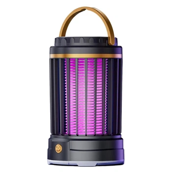 Портативная аккумуляторная ловушка от комаров и насекомых 14х8,5 см, LED, USB , в черной - золотой дизайне (5647693654)
