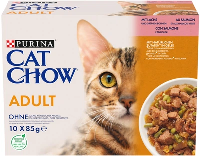 Корм Purina Cat Chow Adult з лососем і зеленою квасолею 85 г