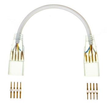 Конектор з'єднувач для неону AVT RGB 220V smd5050 2 роз'єм + 2 шт. 4pin з проводом