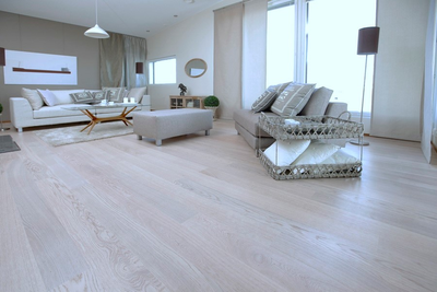 Паркетна дошка Floor`360 Дуб ETESIAN WHITE MATT (ELARA) 1-смугова Лак