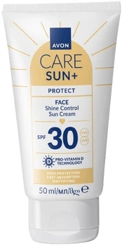 Солнцезащитный матирующий крем для лица SPF30 - Avon Care Sun+ Protect Shine Control Sun Cream 50ml (1493450-37384454)