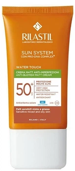 Солнцезащитный матирующий крем для кожи с несовершенствами SPF 50+ - Rilastil Sun Sуstem Water Touch Anti-Blemish Matt Cream SPF 50+ 50ml (1319339-34922145)