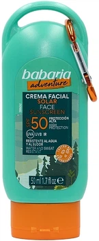 Солнцезащитный крем для лица "Алоэ вера" - Babaria Adventure Face Solar Sunscreen SPF50 50ml (1484736-37041745)