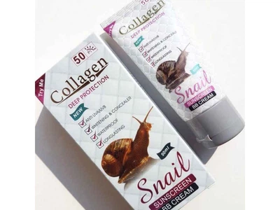 Тональний BB-крем COLLAGEN 50мл Сонцезахисний (натуральний) SNAIL SUNSCREEN BB CREAM SPF 50