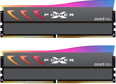 Pamięć RAM Silicon Power DDR5-6000 65536MB PC5-48000 (Kit of 2x32768MB) XPOWER Storm RGB Gray (SP064GXLWU60AFDK)