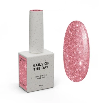Гель-лак Nails Of The Day Lets Special Paradise 04 с микрослюдой кораллово-розовый 10 мл