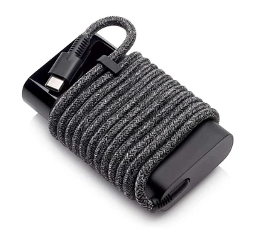 Блок питания (зарядка) для ноутбука HP 65W (5V-3A; 9V-3А; 12V-5A; 15V-4.33А; 20V-3.25А; USB Type-C) TPN-LA22 Оригинал с плетеным кабелем
