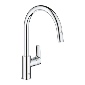 Cмеситель для кухни с выдвижной лейкой GROHE BauEdge хром латунь 30536000