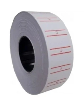 Цінник ECONOMIX 21301-15 (21*12) 1000шт, білий з червоною полосою (10/100) /E21301-15/