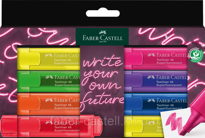 Набір маркерів текстових 8кол. Faber-Castell 254601 Neon, карт.уп. /254601/