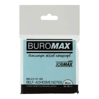 Стікери BUROMAX 76*76 80арк 2316-99 пастельн. (12), /BM.2316-99/